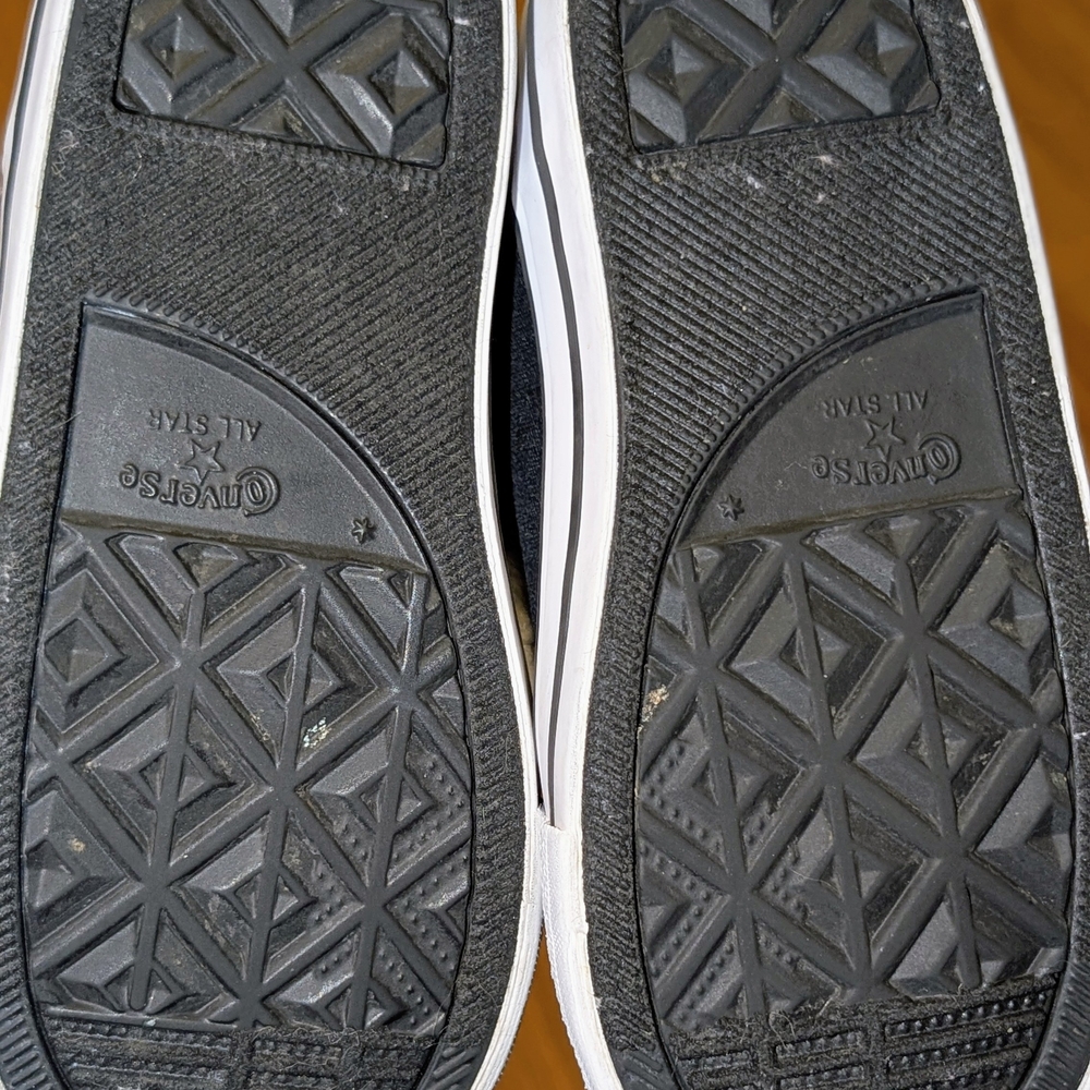 Converse Kids' Black and Neon Green High-Tops - Picture 2 of 3